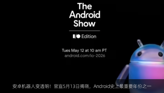 安卓机器人变透明！官宣5月13日揭晓，Android史上最重要年份之一