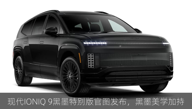  现代IONIQ 9黑墨特别版官图发布，黑墨美学加持