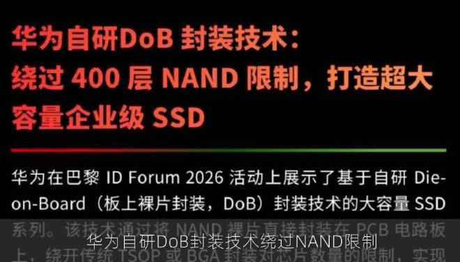  华为自研DoB封装技术绕过NAND限制：122TB企业级SSD已量产