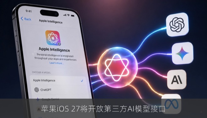 苹果iOS 27将开放第三方AI模型接口，支持ChatGPT等模型