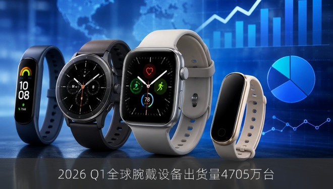 IDC报告：2026Q1全球腕戴设备出货量4705万台，华为苹果小米位列前三