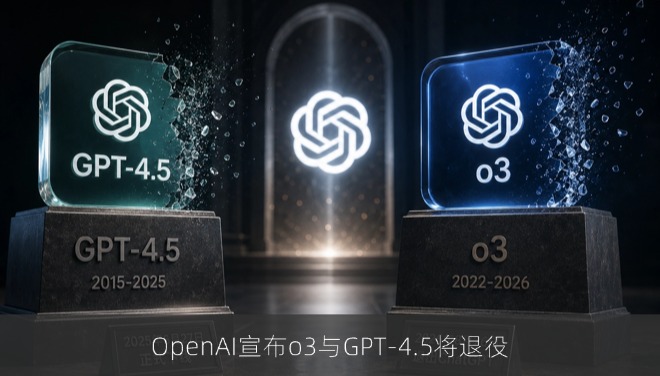 OpenAI宣布o3与GPT-4.5将退役，GPT-4.5于6月27日下线