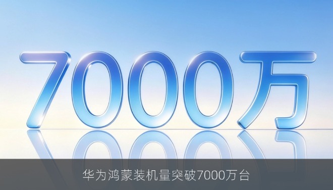 华为鸿蒙装机量突破7000万台，生态应用超40万款