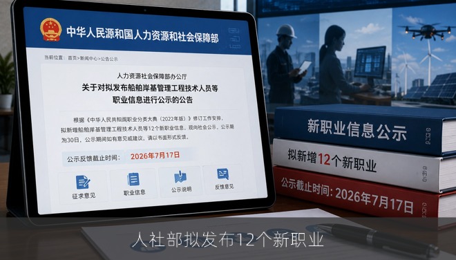 人社部拟发布12个新职业，数字孪生与具身智能机器人技术员在列