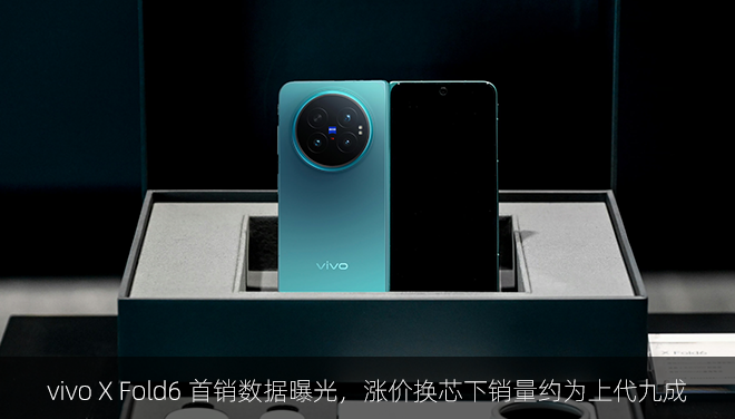vivo X Fold6 首销数据曝光，涨价换芯下销量约为上代九成