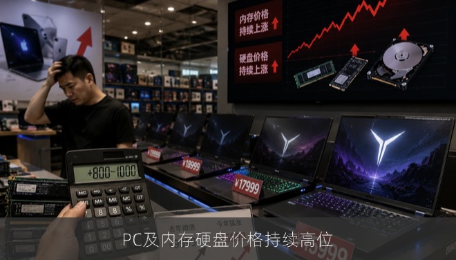 PC及内存硬盘价格持续高位：硬盘一天三个价
