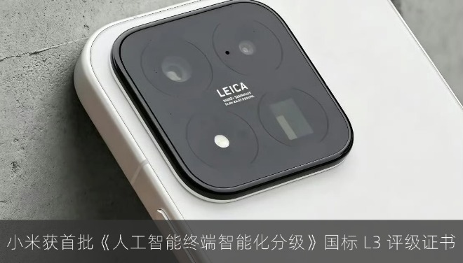 小米获首批《人工智能终端智能化分级》系列国家标准 L3 评级证书