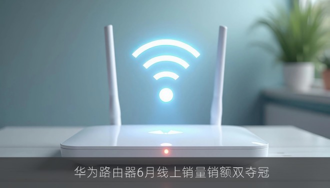 华为路由器6月线上销量销额双夺冠，份额达30.7%