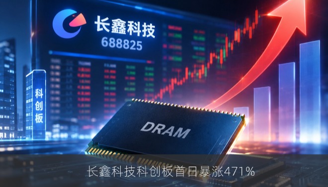 长鑫科技科创板首日暴涨471% 市值突破3.3万亿元登顶A股