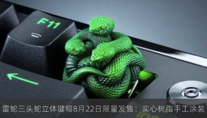 雷蛇三头蛇立体键帽8月22日限量发售：实心树脂手工涂装
