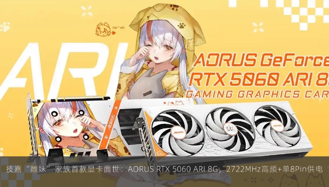 技嘉“雕妹”家族首款显卡面世：AORUS RTX 5060 ARI 8G，2722MHz高频+单8Pin供电