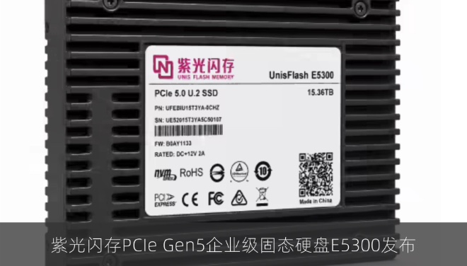 紫光闪存PCIe Gen5企业级固态硬盘E5300发布