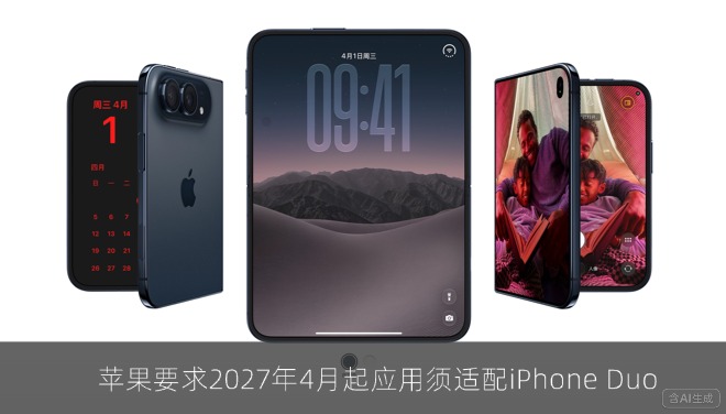 苹果要求2027年4月起应用须适配iPhone Duo，Xcode 27.1已提供完整开发支持