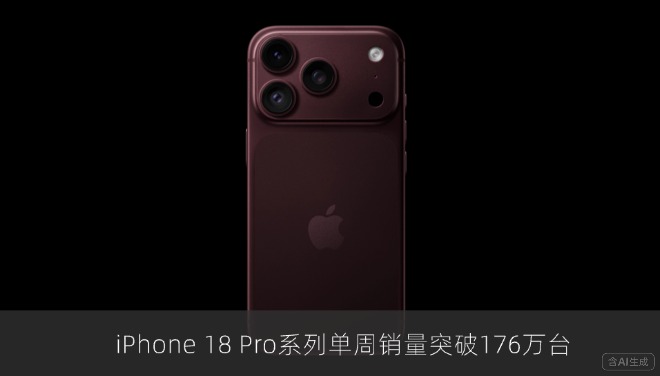 iPhone 18 Pro系列单周销量突破176万台，Pro Max机型占比超六成