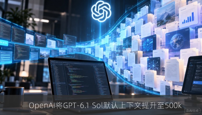 OpenAI将GPT-6.1 Sol默认上下文提升至500k，长上下文不再额外计费