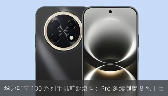 华为畅享 100 系列手机前瞻爆料：消息称 Pro 延续麒麟 8 系平台