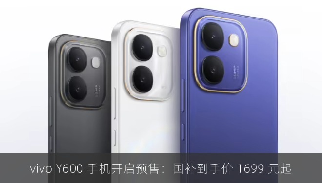 vivo Y600 手机开启预售：国补到手价 1699 元起
